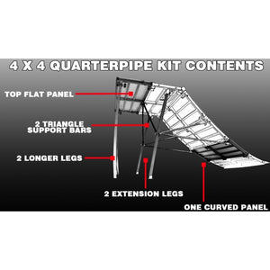 4x4 Quarter Pipe 4 Foot Extension Kit